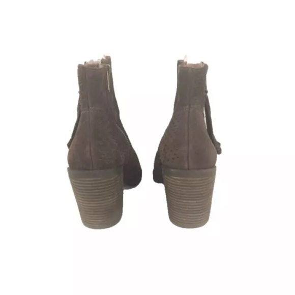 Lucky Brand Womens Western Boots Size 7.5 Leather Suede Brown Ankle Boots - Picture 4 of 6